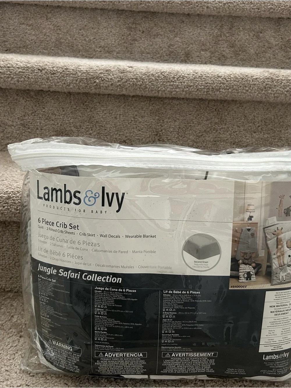 Lambs & Ivy Jungle Safari Crib Bedding Set Blanket Sheet Sleep Sack